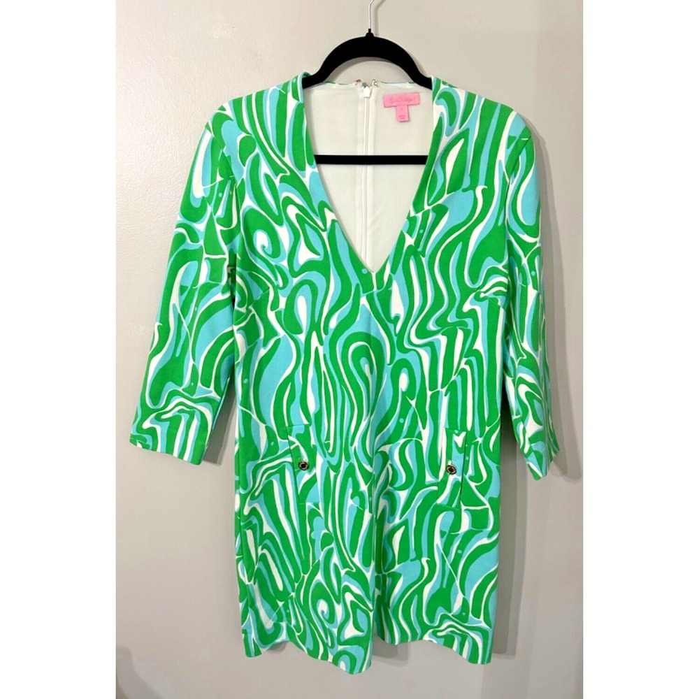 Lilly‎ Pulitzer Charlena Resort White Finders Keepers Shift Dress Size Large